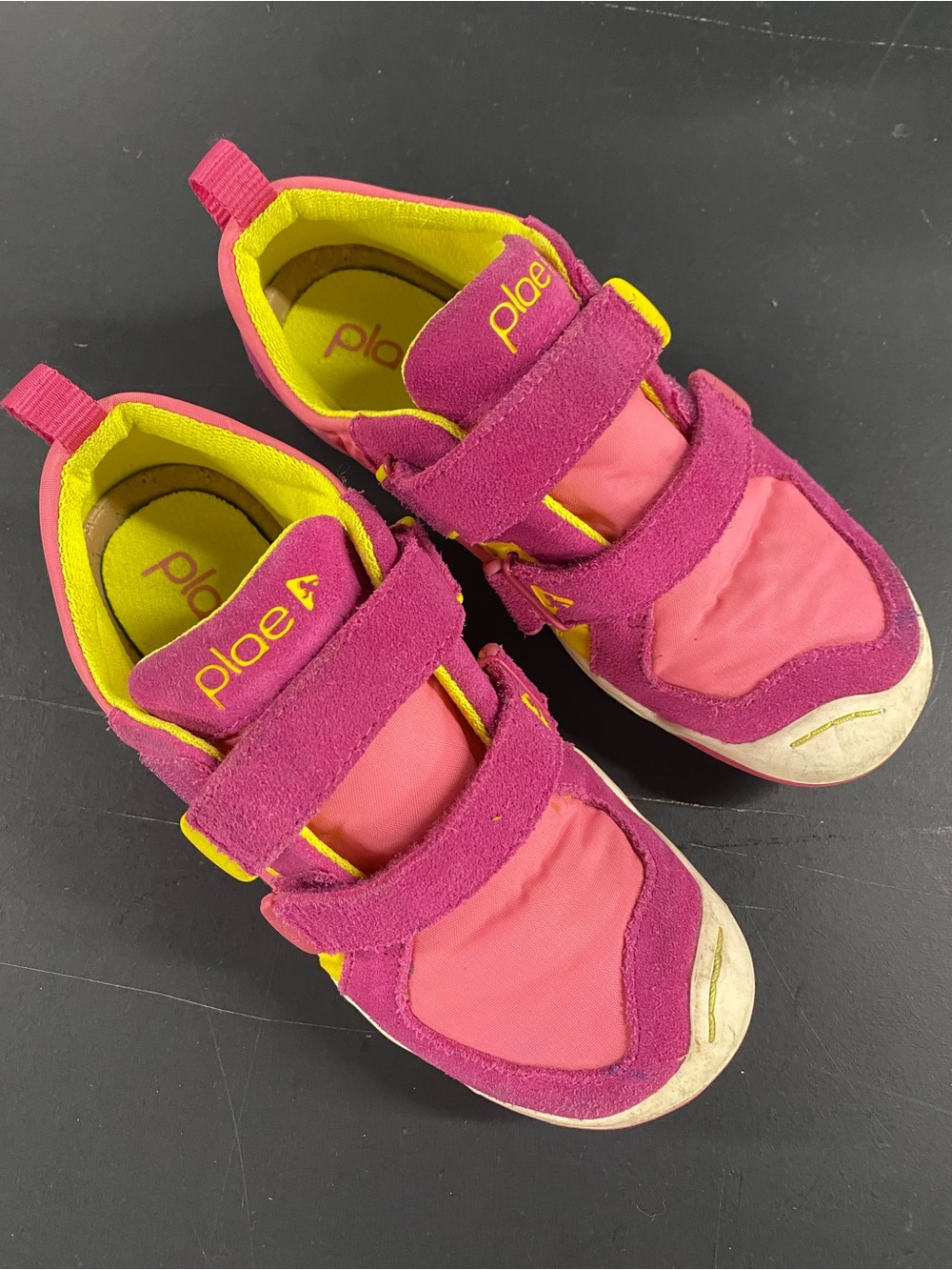 PLAE TY Kids Pink & Magenta Velcro Sneakers - size 1